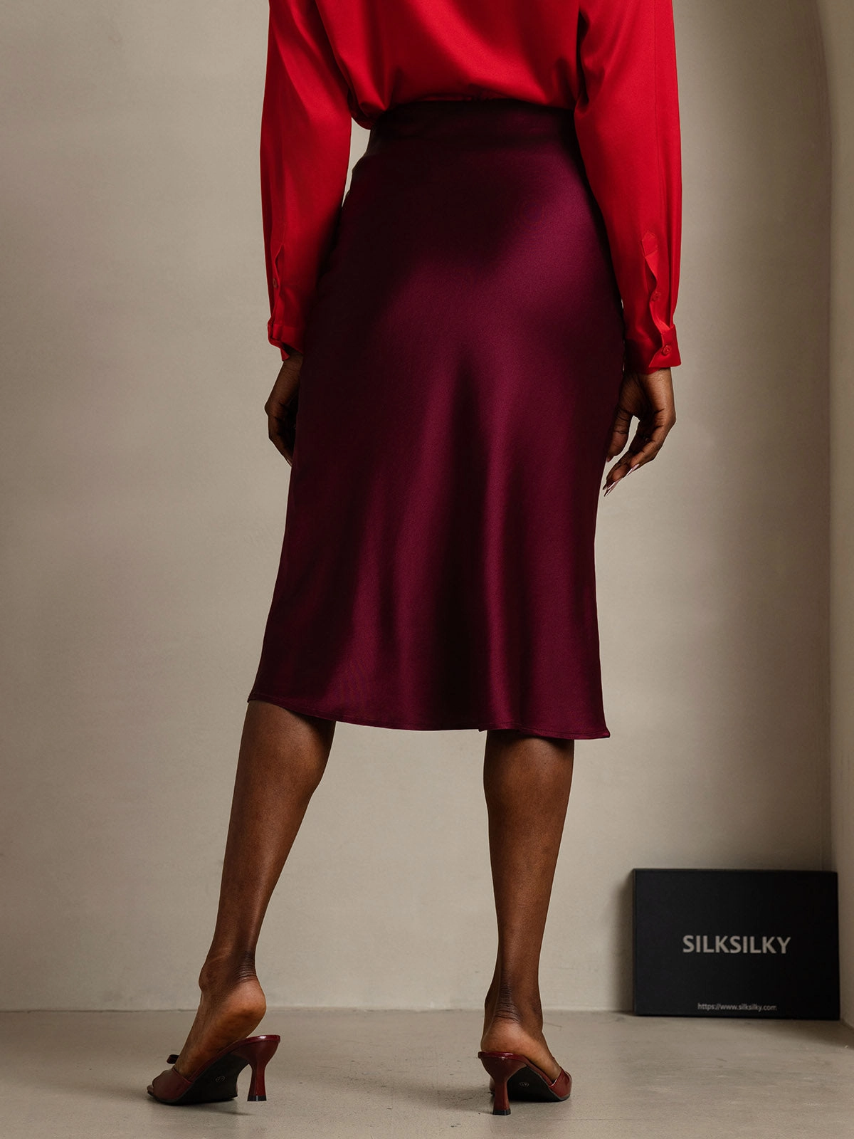 19Momme Pure Silk Classic Elegant Skirt