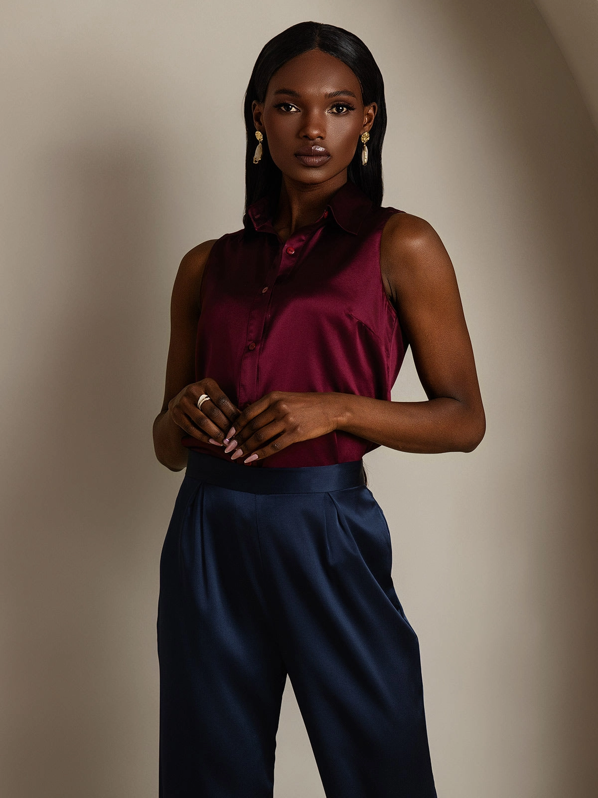 19Momme Silk Casual Wide Leg Pants