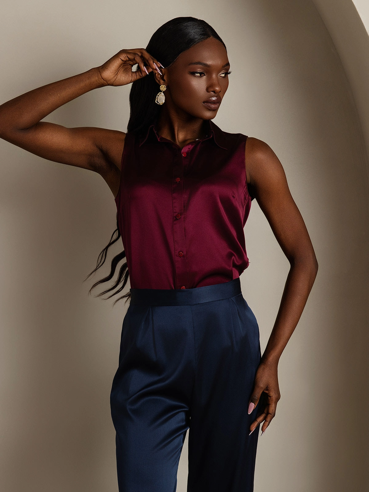 19Momme Silk Casual Wide Leg Pants