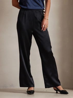 19Momme Silk Relaxed Wide Leg Pants