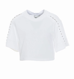 3.1 Phillip Lim Embellished Detail Cropped T-Shirt