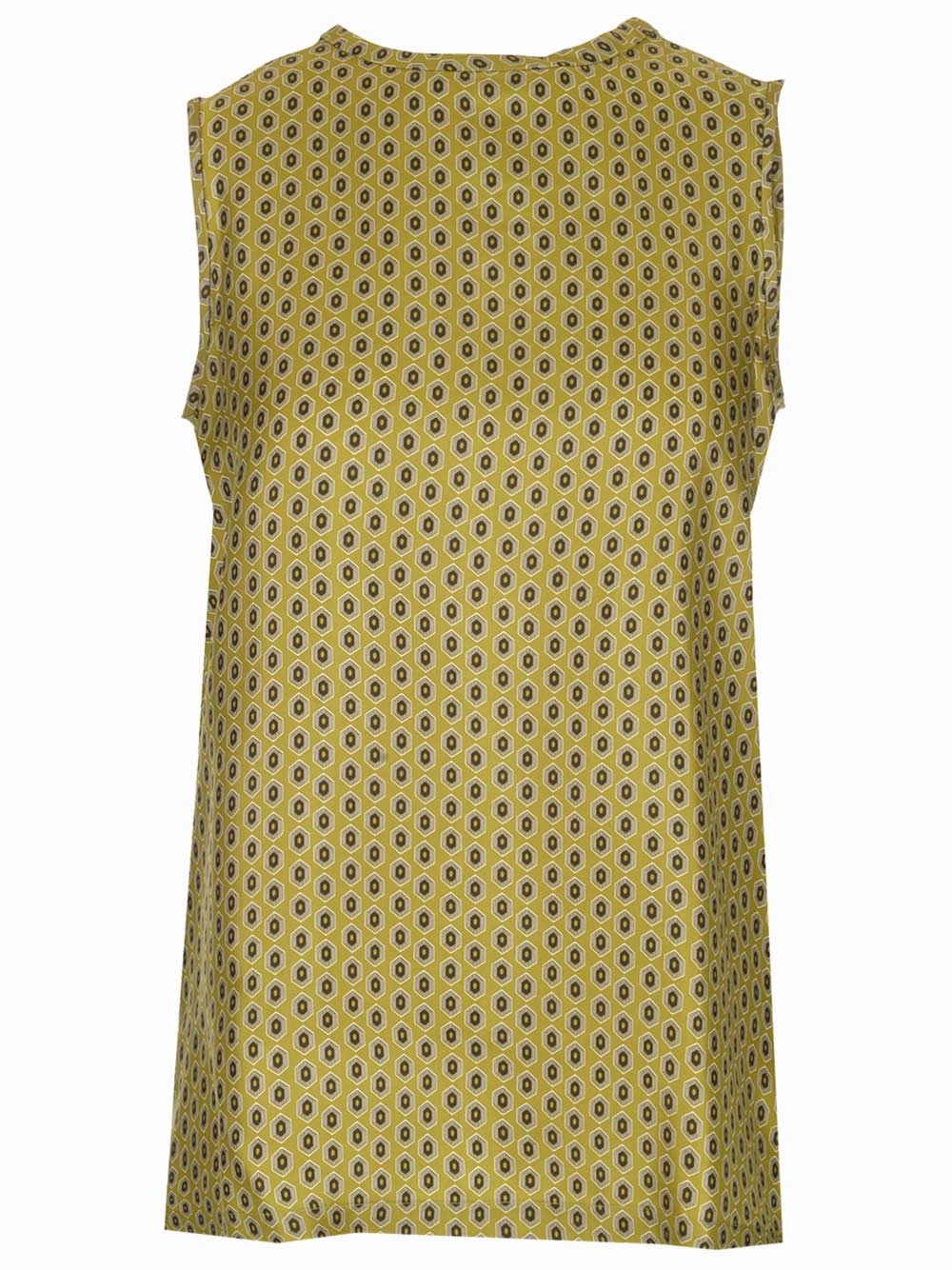 'S Max Mara Sleeveless Printed Twill Top