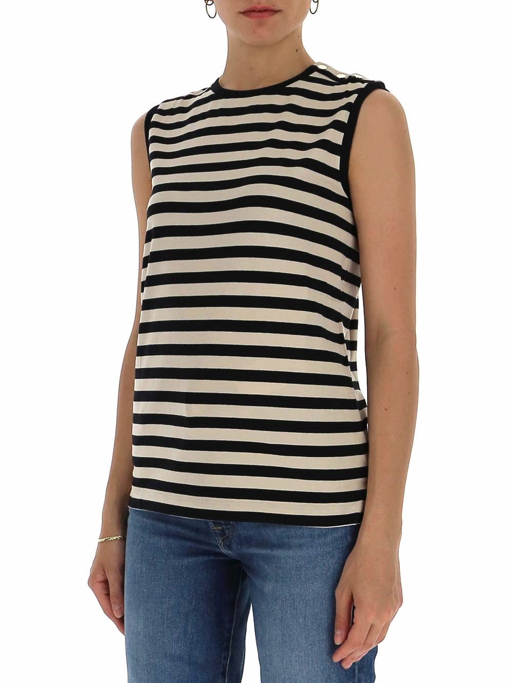 'S Max Mara Striped Sleeveless Top