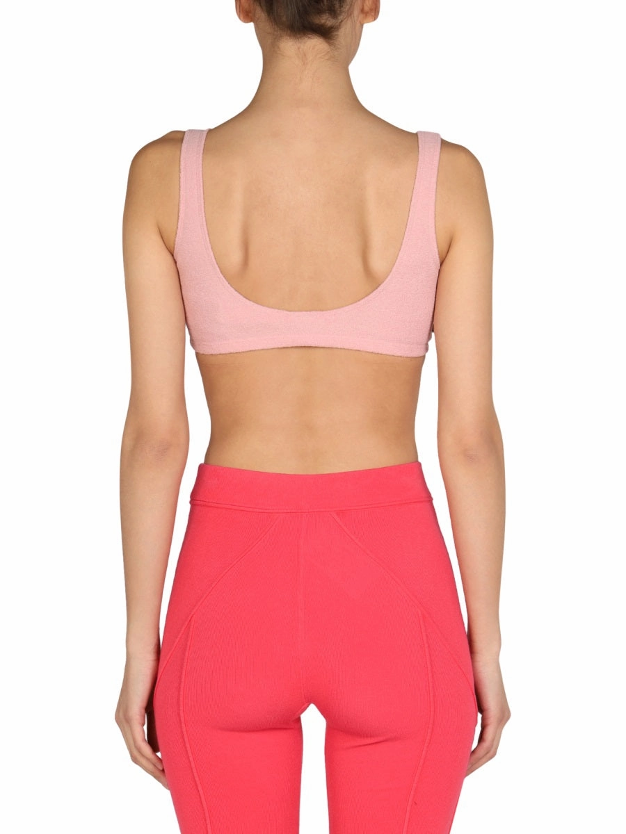Adidas Originals Logo Embroidered  Cropped Top
