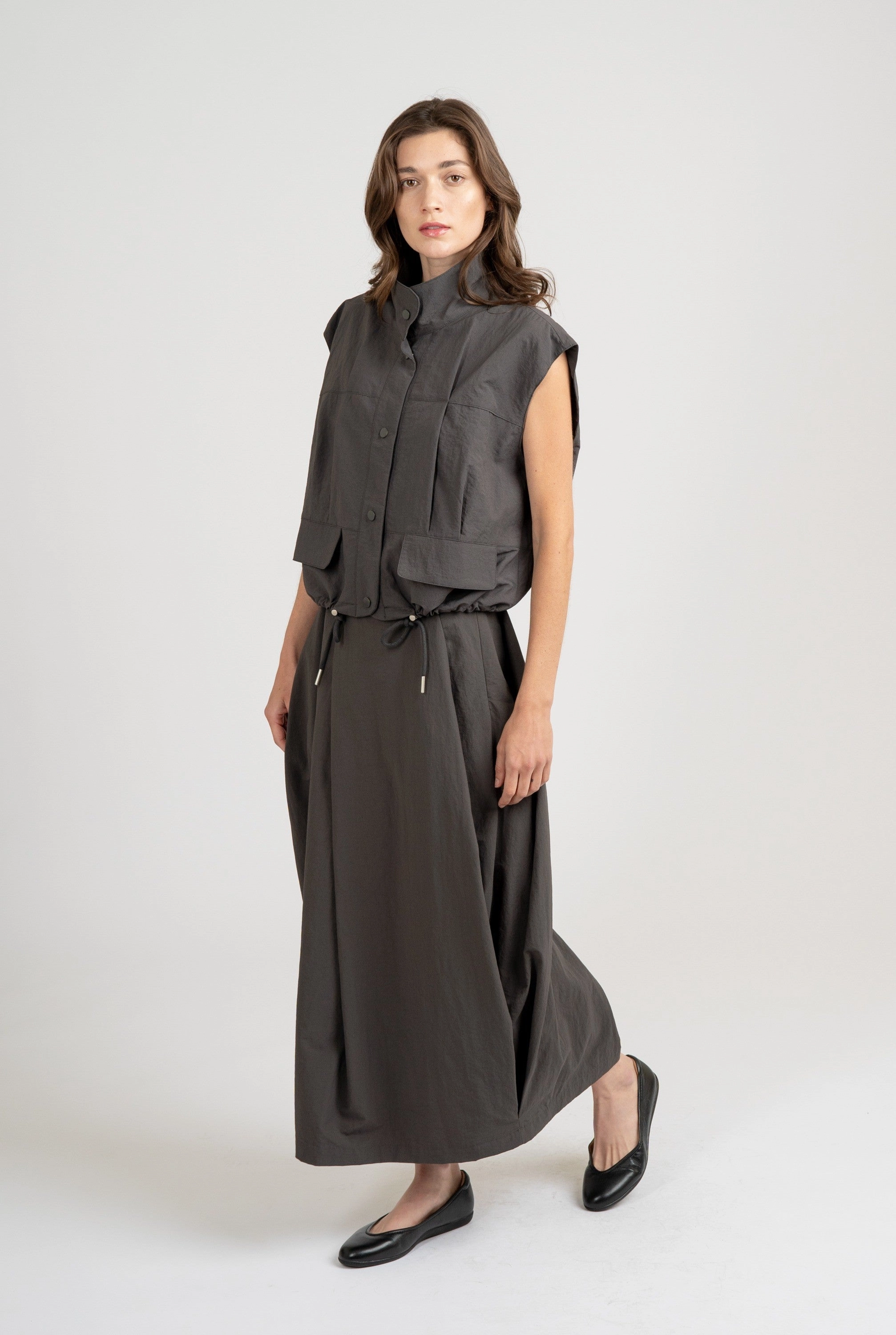 BALLOON PLEATED SKIRT