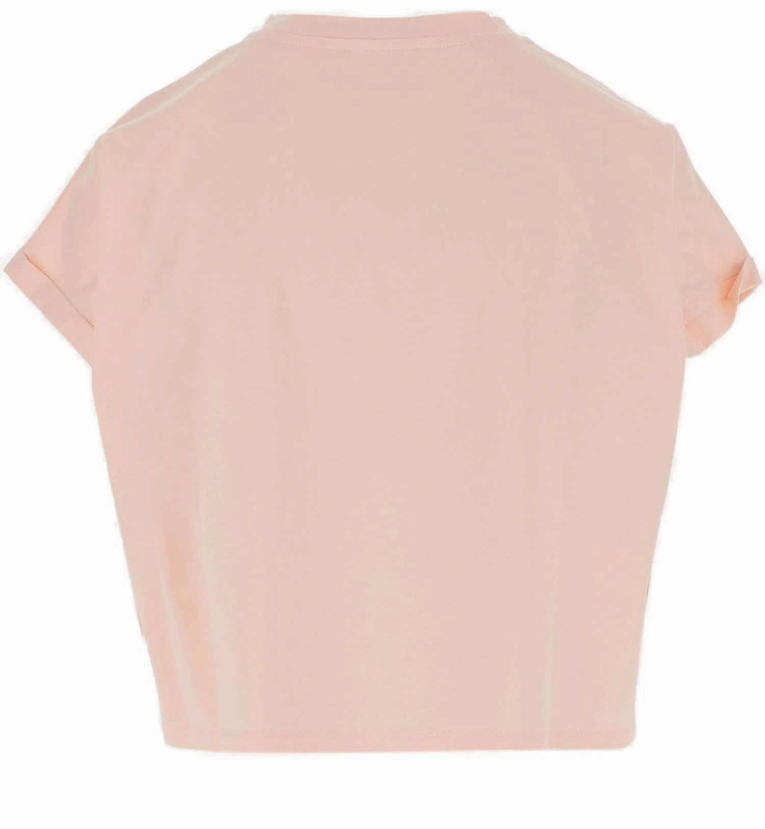 Balmain Logo Printed Short-Sleeved Cropped T-Shirt
