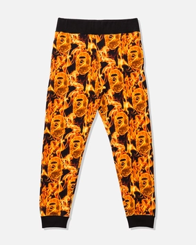 BAPE FLAME SLIM SWEAT PANTS - ORANGE