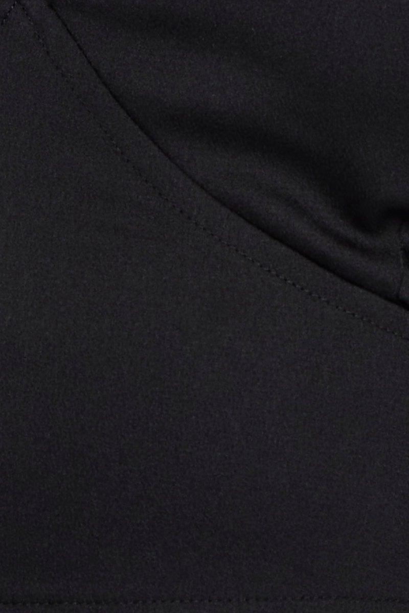 Black Cami Top Halter Satin