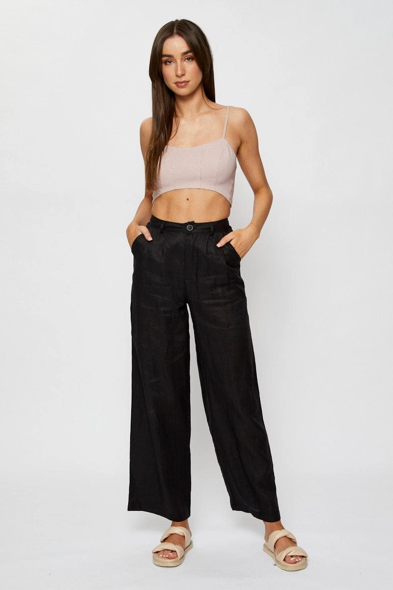 Check Crop Top Sleeveless