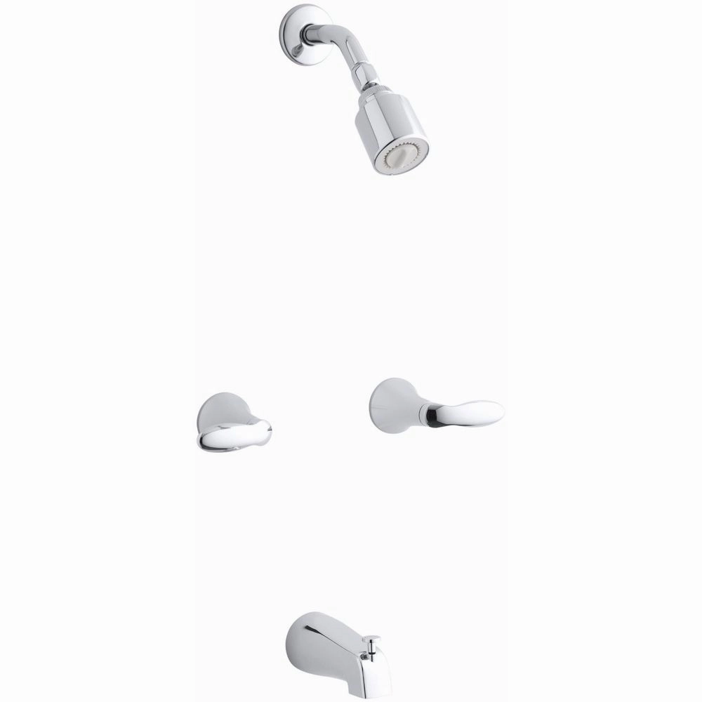 Coralais 2-Handle Tub and Shower Faucet Trim Only in Polished Chrome (Valve Not Included)