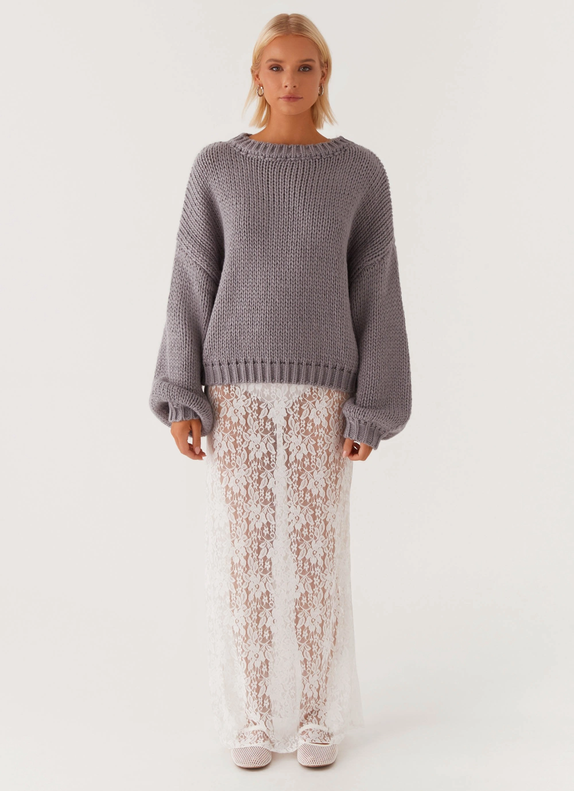 Costella Knit Sweater - Grey