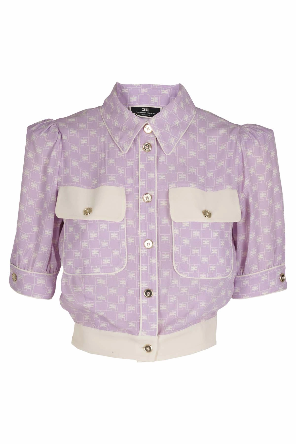 Elisabetta Franchi Buttoned Cropped Blouse