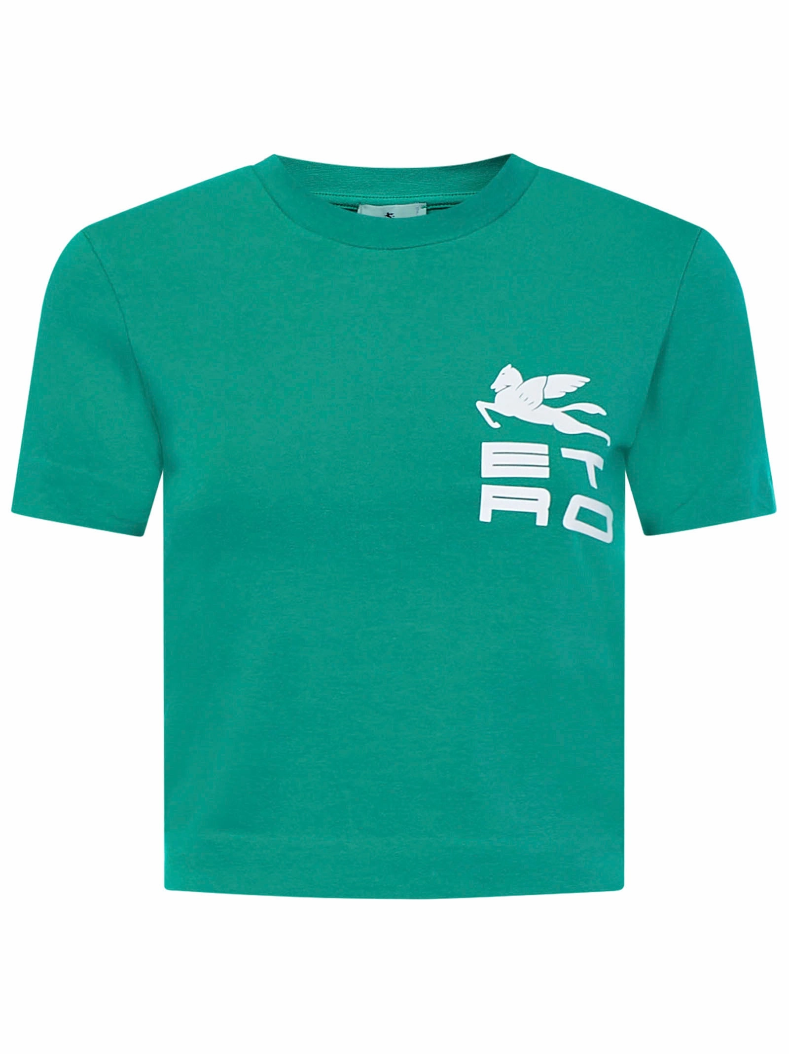 Etro Logo Printed Cropped T-Shirt