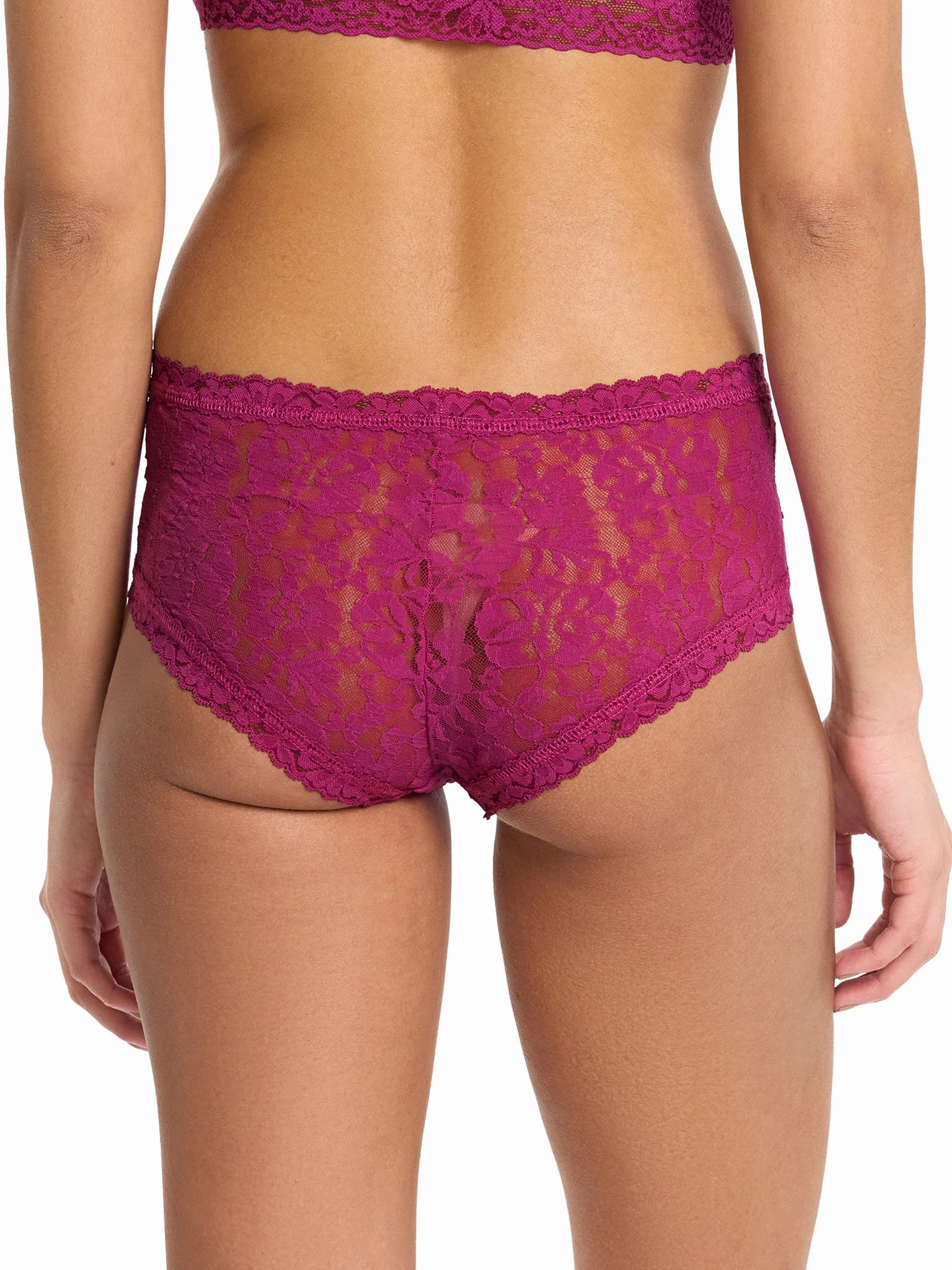 Flora Lace Boyshort Picking Plums Pink