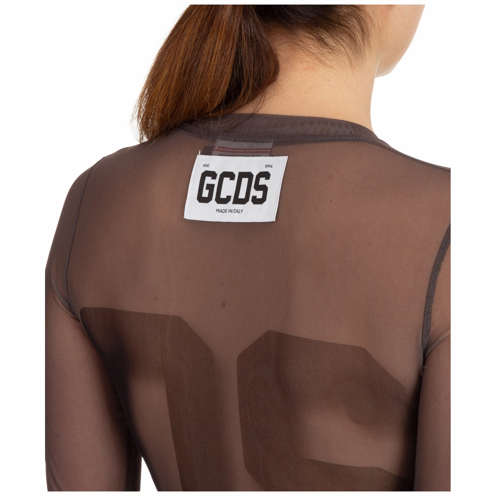 GCDS Crewneck Cropped Maxi Logo Top