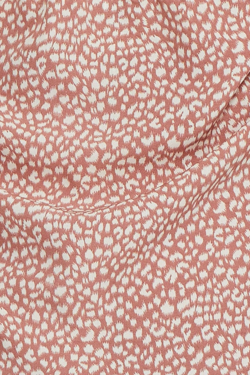 Geo Print Halter Top Sleeveless Tie Up