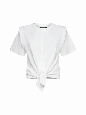 Isabel Marant Tie Cropped Crewneck T-Shirt