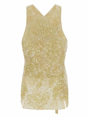 Jil Sander Sequin Embellished Sleeveless Top