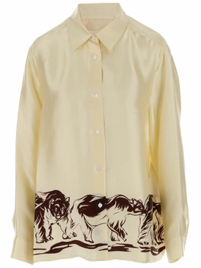 Khaite Graphic Printed Twill Shirt