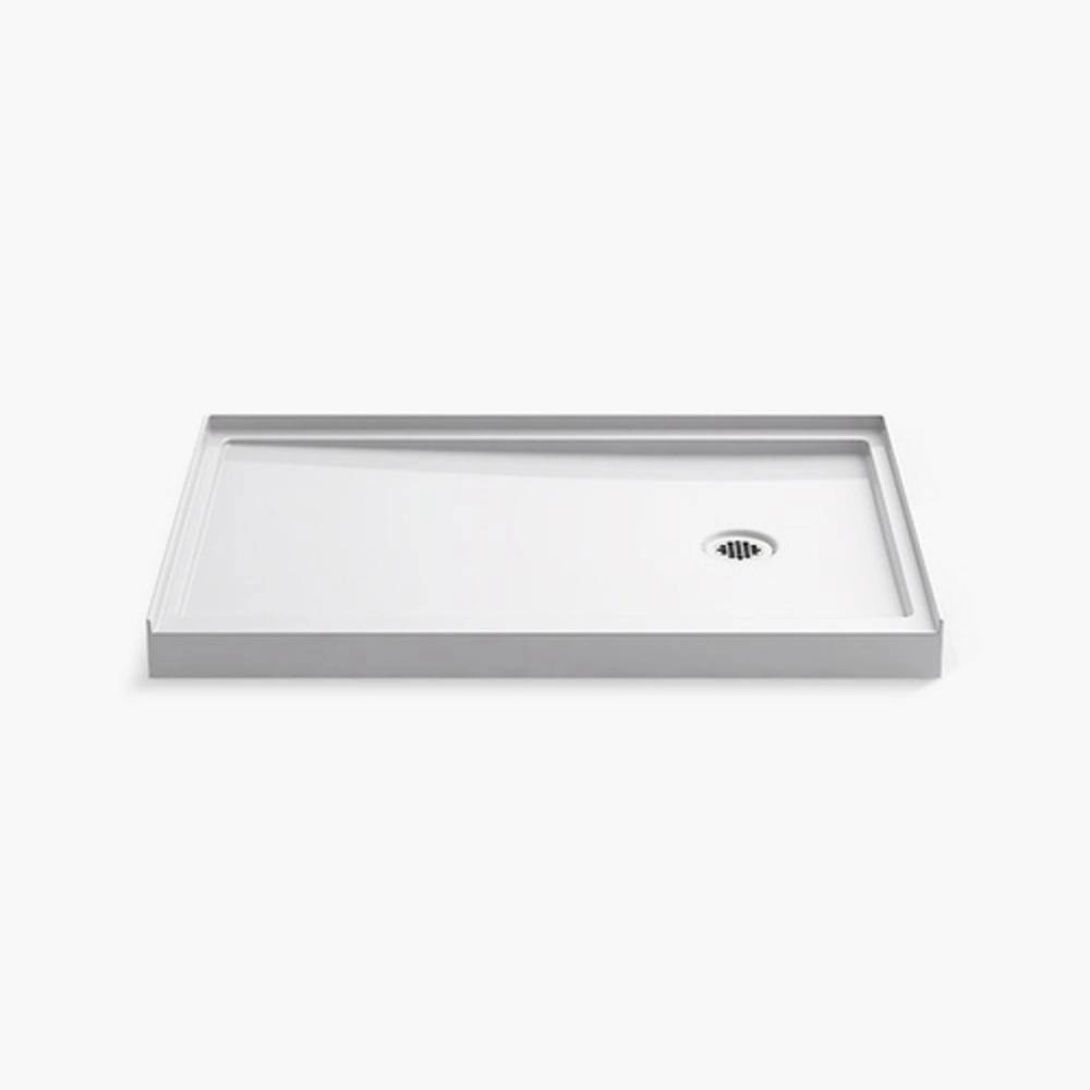 Kohler K-8638-0 Rely White Acrylic Shower Base 32-in W x 48-in L with Right Drain