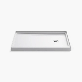Kohler K-8638-0 Rely White Acrylic Shower Base 32-in W x 48-in L with Right Drain