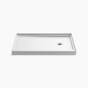 Kohler K-8638-0 Rely White Acrylic Shower Base 32-in W x 48-in L with Right Drain