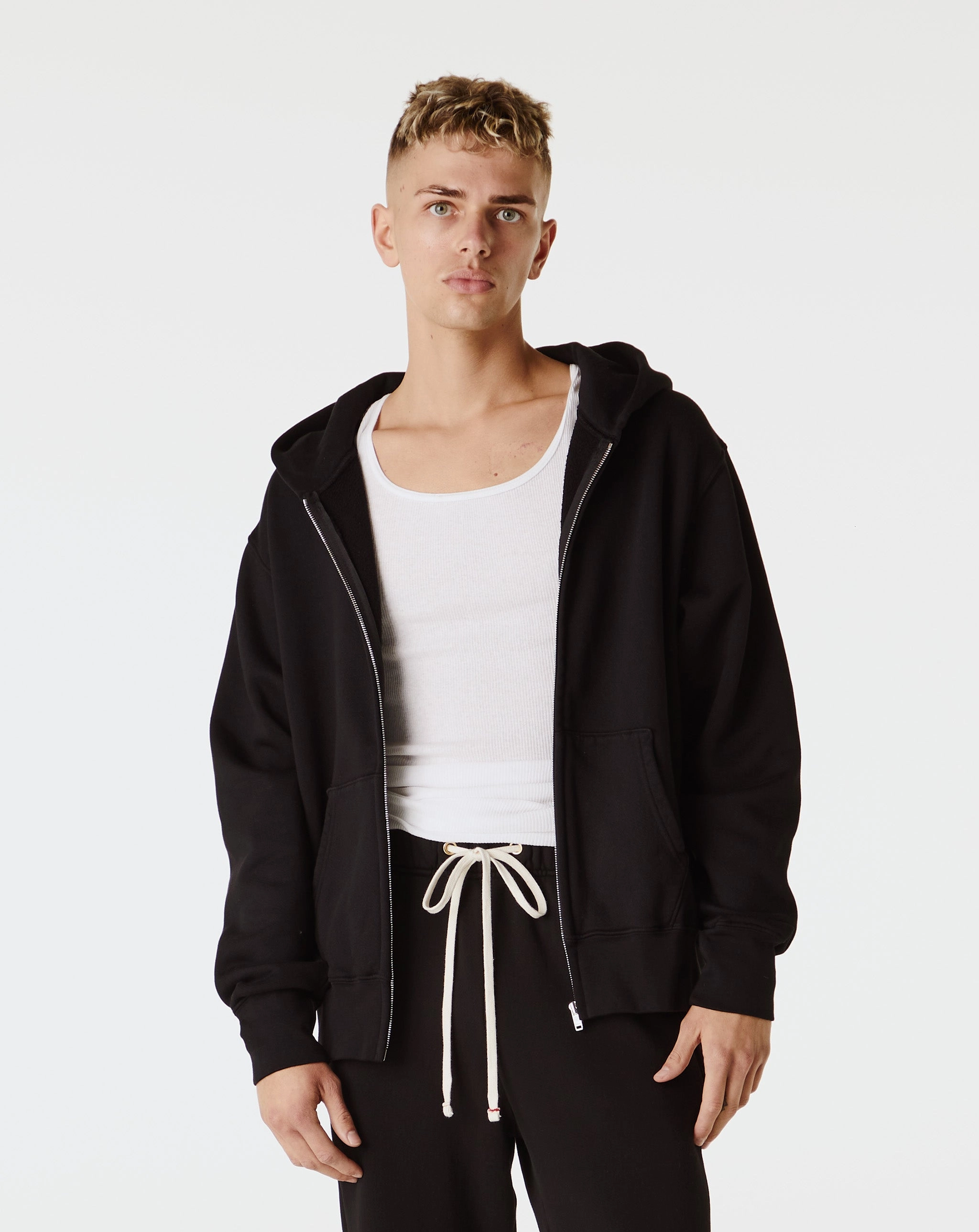 Les Tien Cropped Zip Hoodie