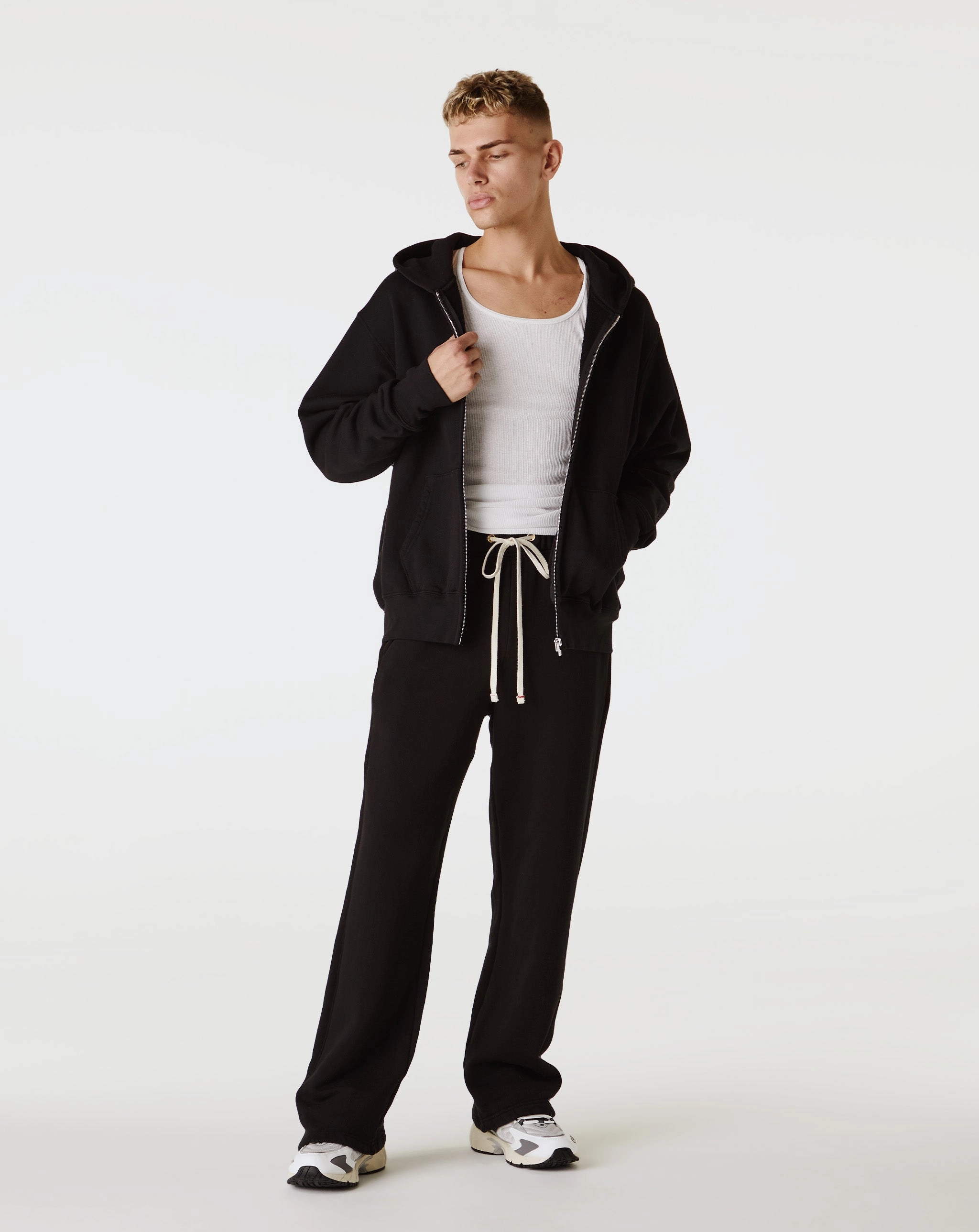 Les Tien Cropped Zip Hoodie
