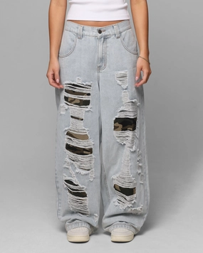 Loiter Collateral Distressed Jeans Denim Camo