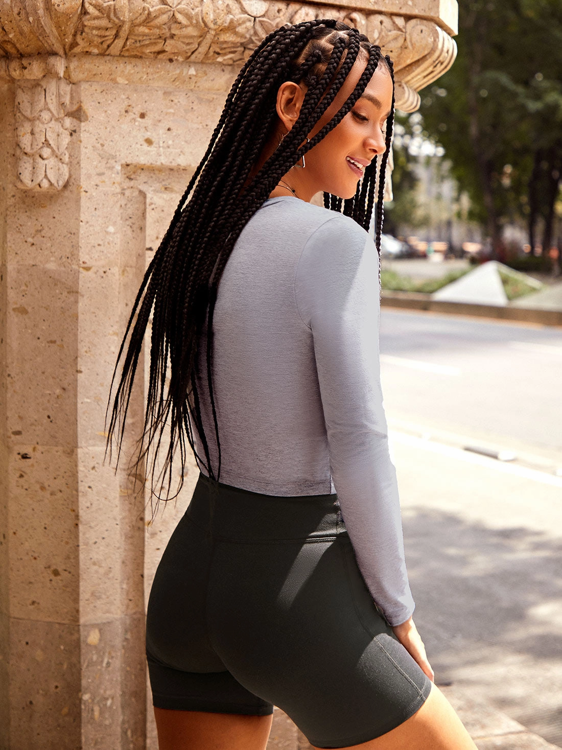 Long Sleeve Crop Top 40027