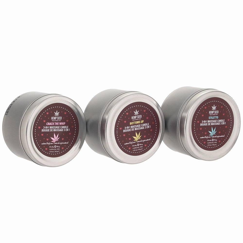 Lover's 3-in-1 Massage Candle Trio in 3 x 1.75oz/50g