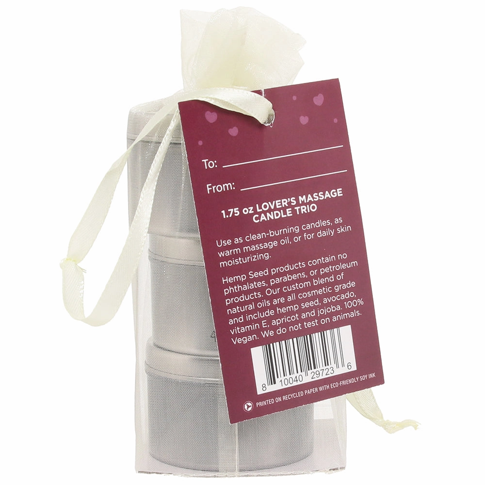 Lover's 3-in-1 Massage Candle Trio in 3 x 1.75oz/50g