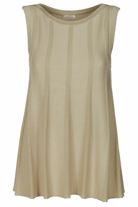 Malo Ribbed Detailed Crewneck Sleeveless Tank Top