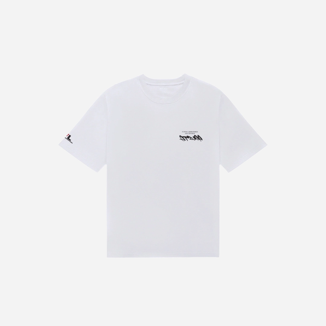 mens malbon x futura buckets s/s tee (white)