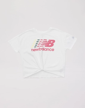 New Balance Gradient Stacked Logo Tee Grade-School