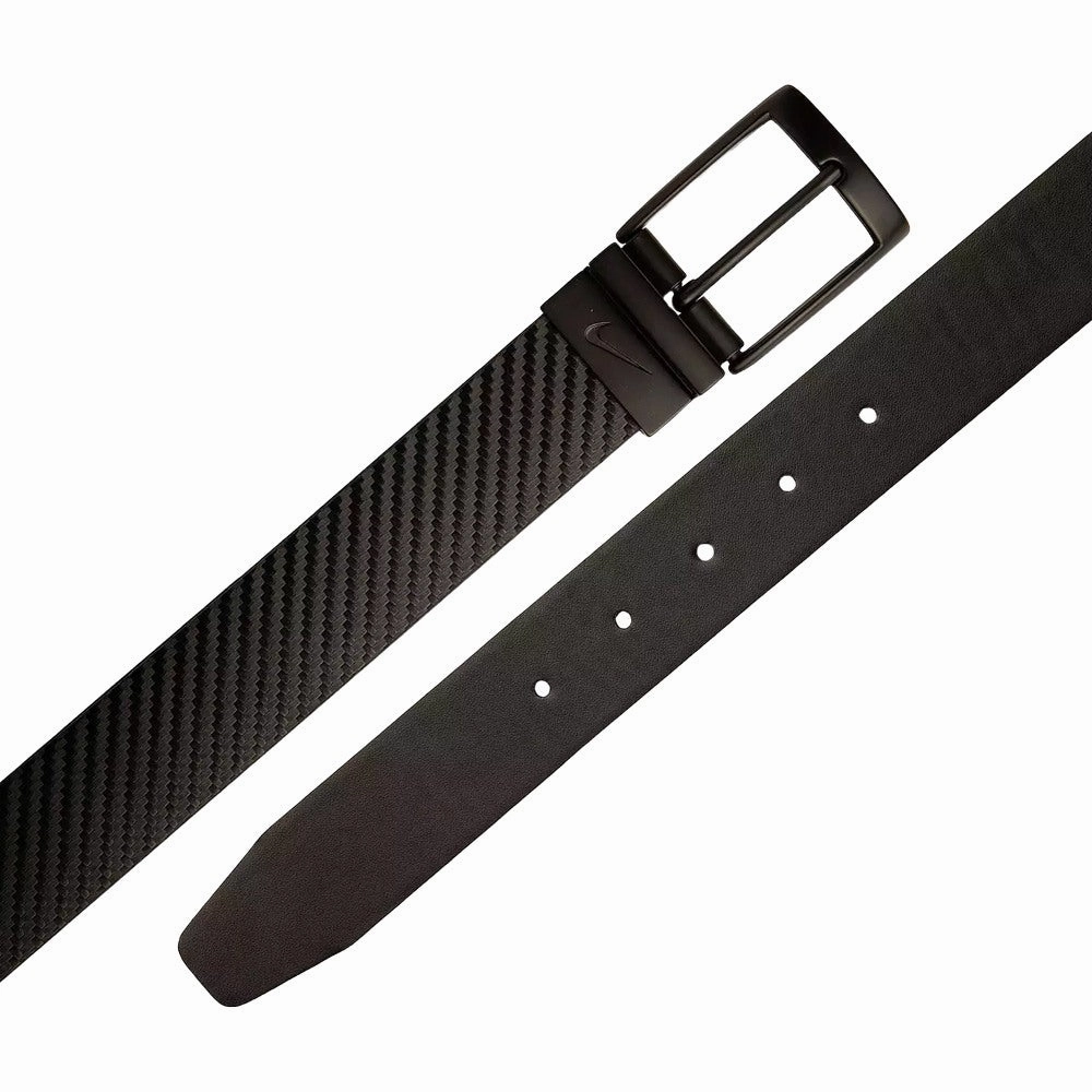 Nike Carbon Fiber Textured Reversible Golf Belt Black - 25 Men