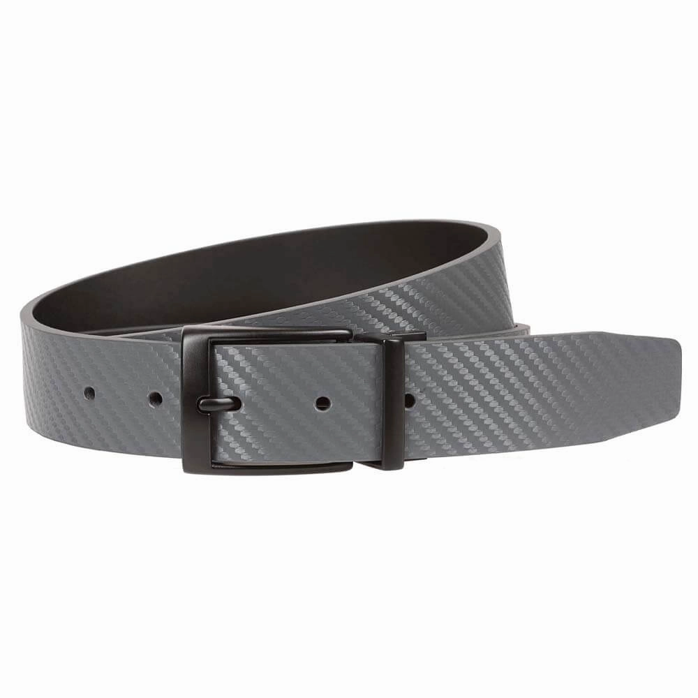 Nike Carbon Fiber Textured Reversible Golf Belt Dark Gray/Black - 25 Men