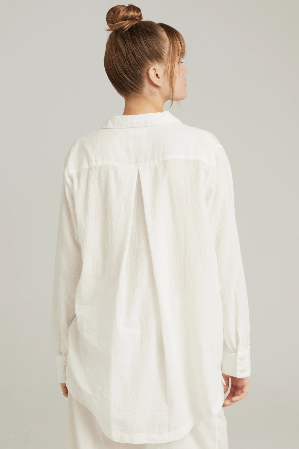 Organic Cotton PJ Shirt in White