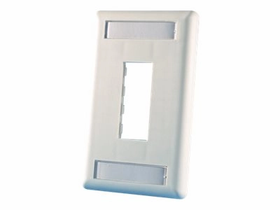 Ortronics TracJack - Faceplate - black - 1-gang - 2 ports 40300548-00