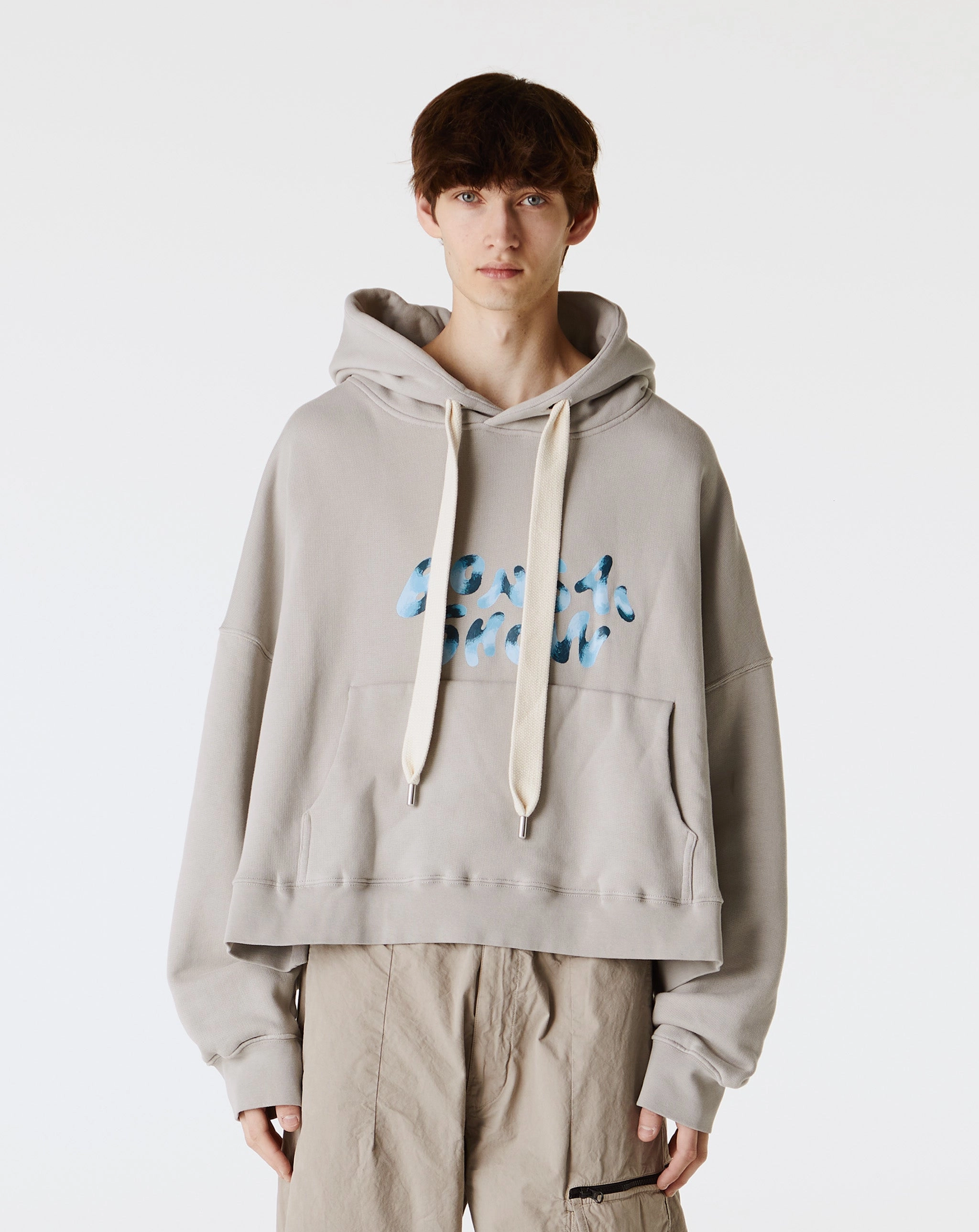 Oversized Fit Cropped Hoodie