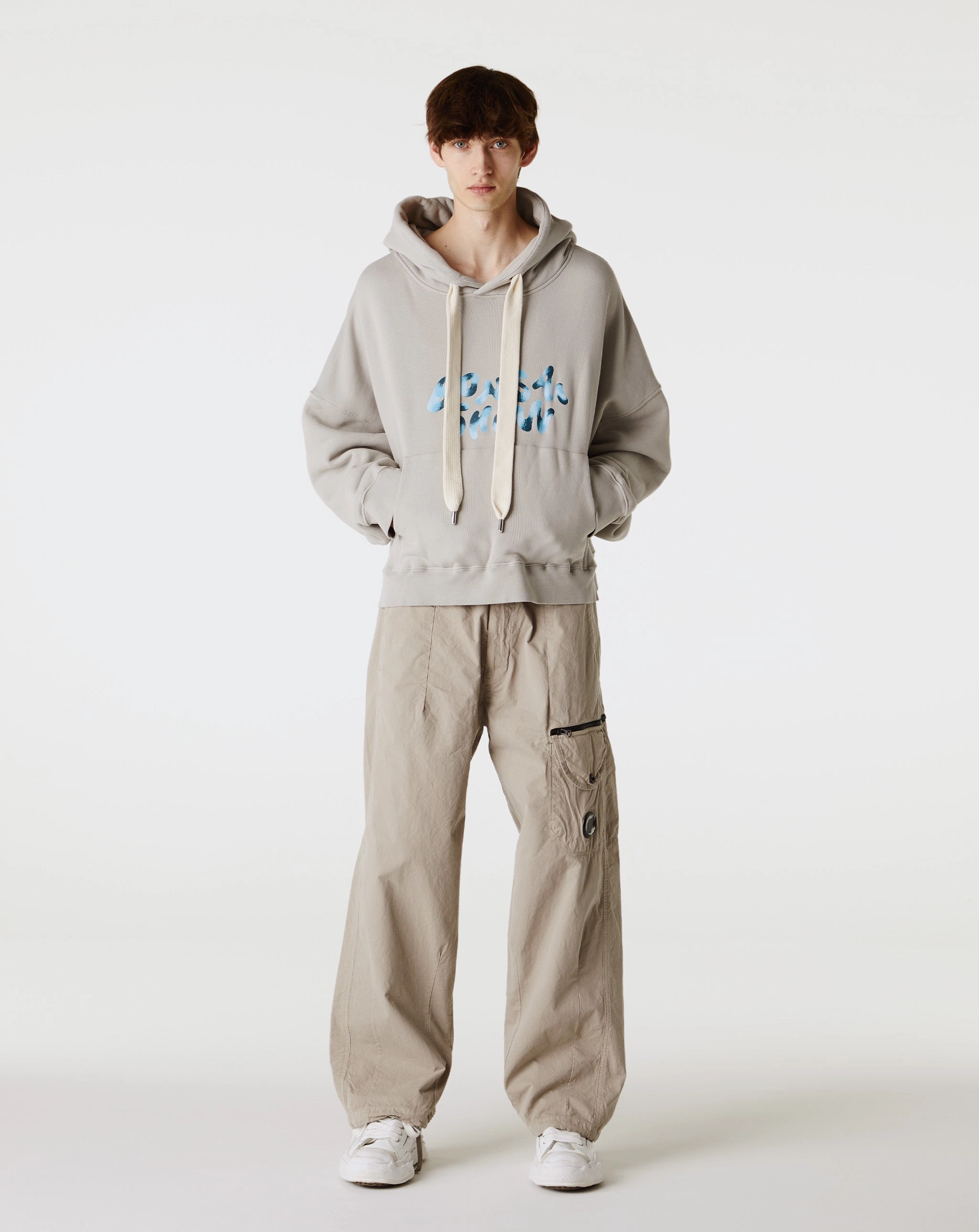 Oversized Fit Cropped Hoodie
