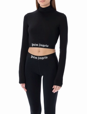 Palm Angels Logo Printed Cropped Top