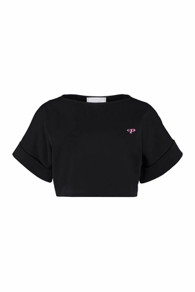 Philosophy Di Lorenzo Serafini Logo Printed Cropped T-Shirt
