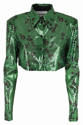 Philosophy Di Lorenzo Serafini Long-Sleeved Cropped Shirt