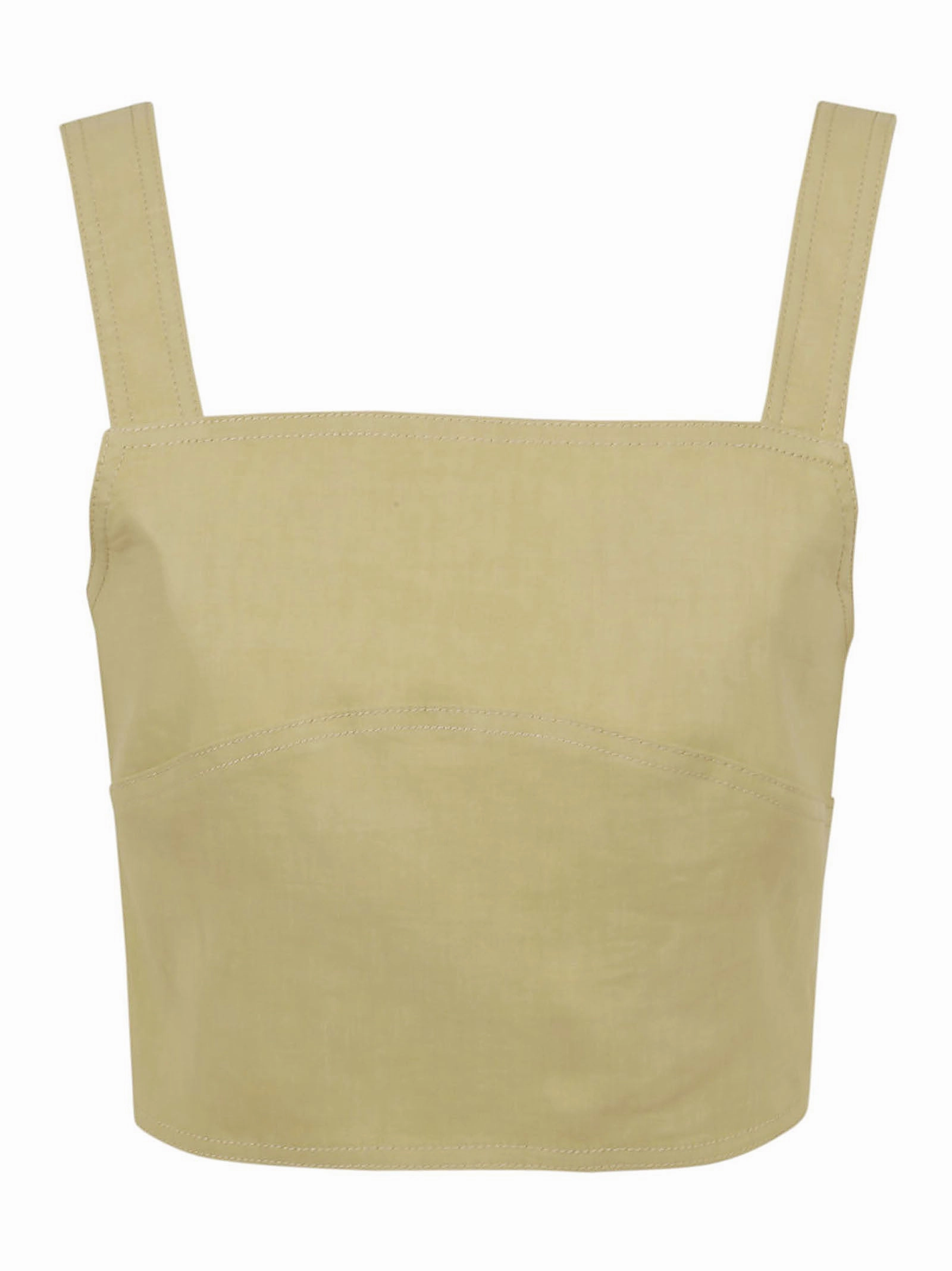 Pinko Back Zipped Sleeveless Cropped Top