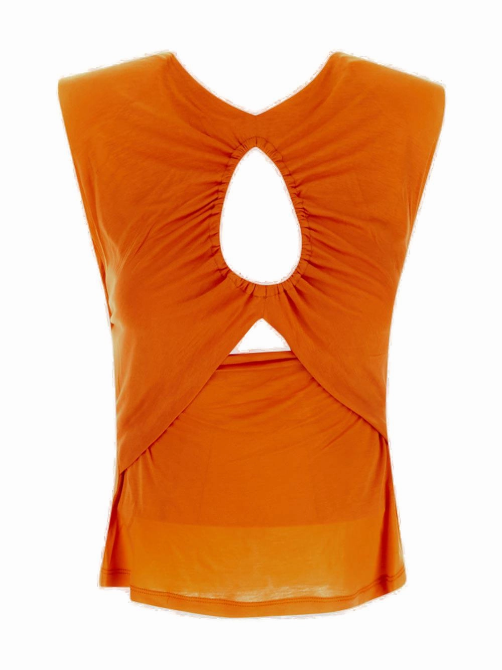 Pinko Cut-Out Round Neck Sleeveless Top