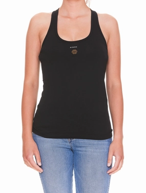 Pinko Logo-Print Sleeveless Top