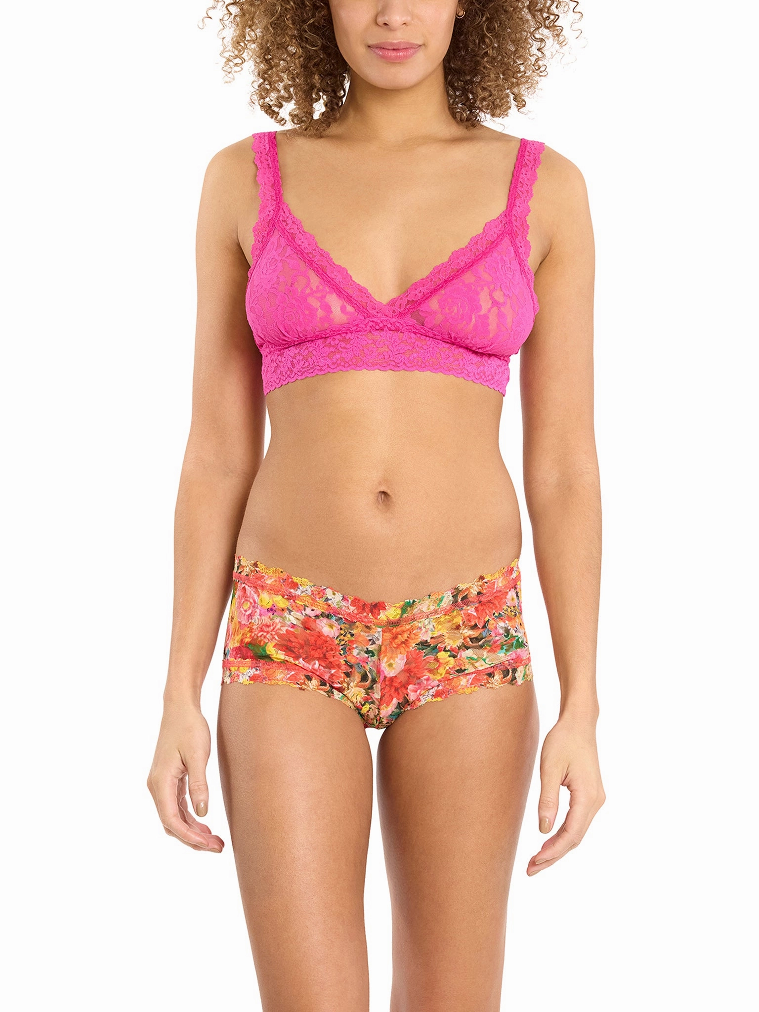 Printed Signature Lace® Boyshort Floramania Pink