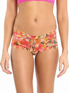Printed Signature Lace® Boyshort Floramania Pink
