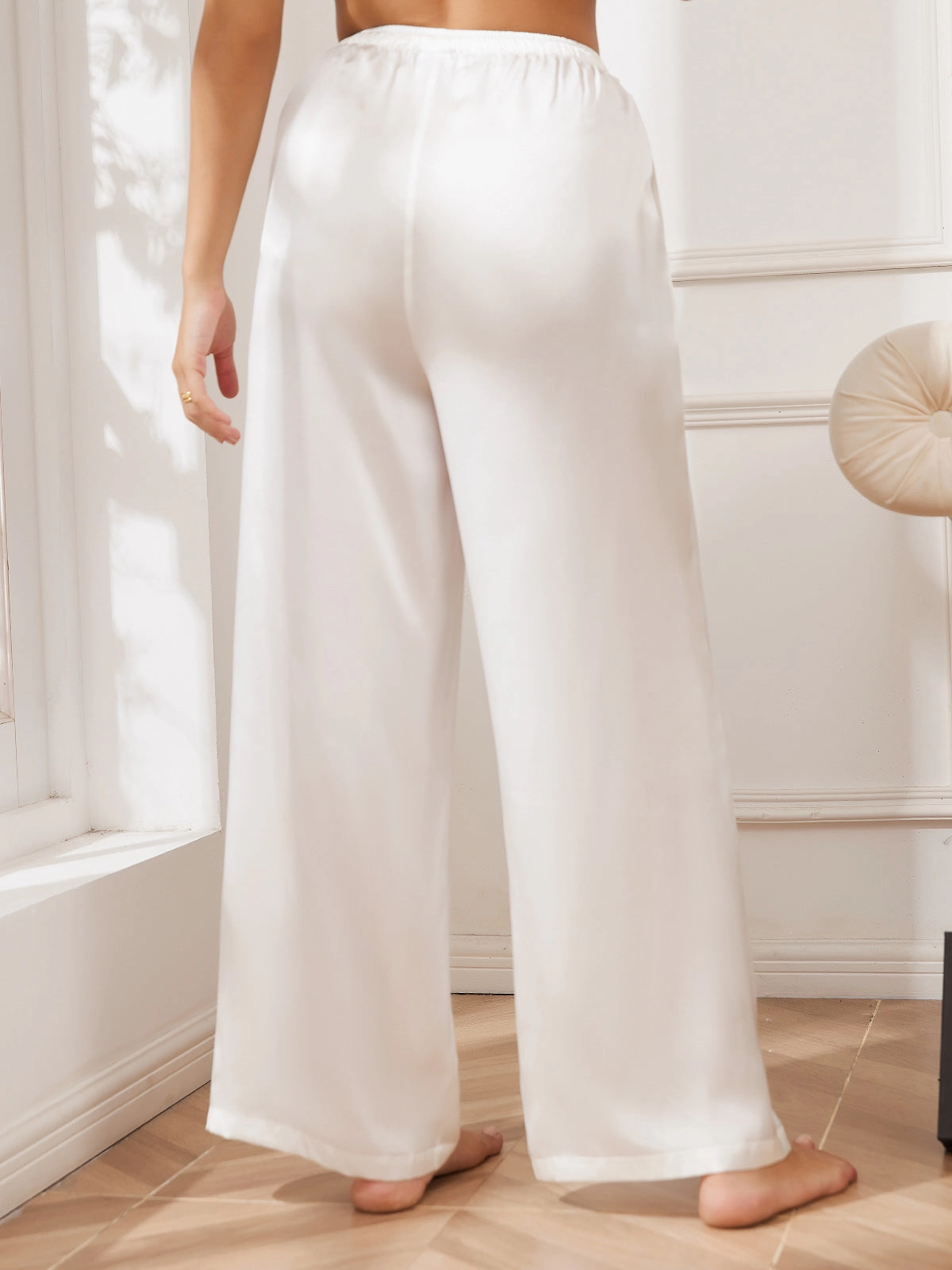 Pure Silk Casual Pants